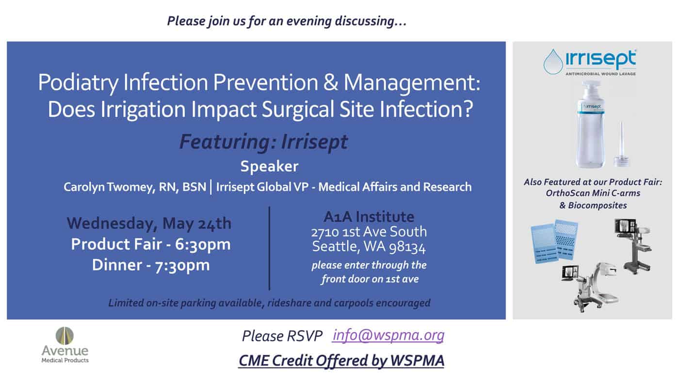 podiatry infection prevention may 24th dinner invite
